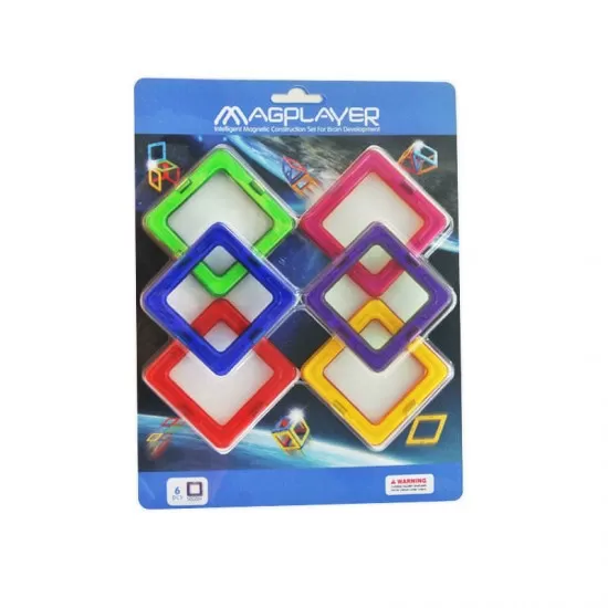 Joc de constructie magnetic - 6 piese Joc de constructie magnetic - 6 piese