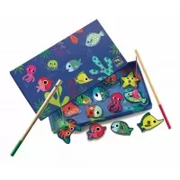 Joc de pescuit magnetic pesti colorati Djeco