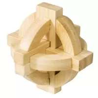 Joc logic din lemn de bambus Disc dublu