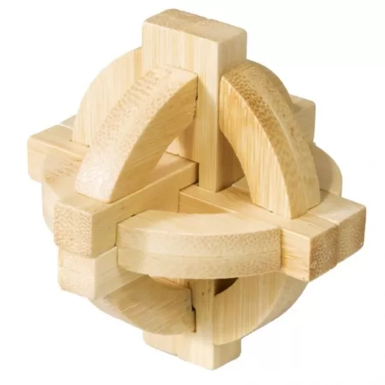 Joc logic din lemn de bambus Disc dublu Joc logic din lemn de bambus Disc dublu