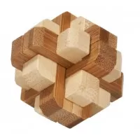 Joc logic IQ din lemn bambus in cutie metalica - 4