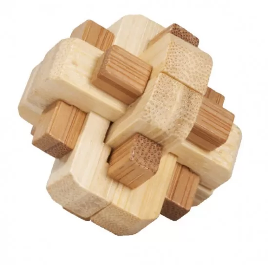 Joc logic IQ din lemn bambus in cutie metalica - 5 Joc logic IQ din lemn bambus in cutie metalica - 5