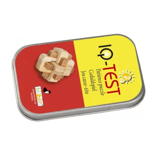 Joc logic IQ din lemn bambus in cutie metalica - 5 Joc logic IQ din lemn bambus in cutie metalica - 5