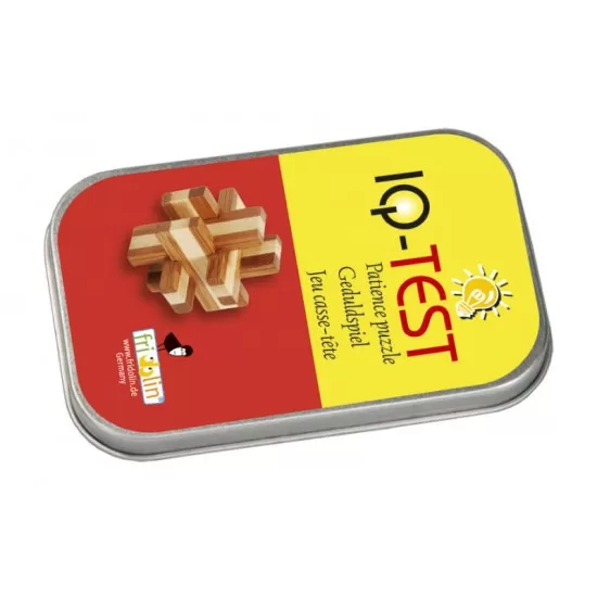 Joc logic IQ din lemn bambus in cutie metalica - 6 Joc logic IQ din lemn bambus in cutie metalica - 6
