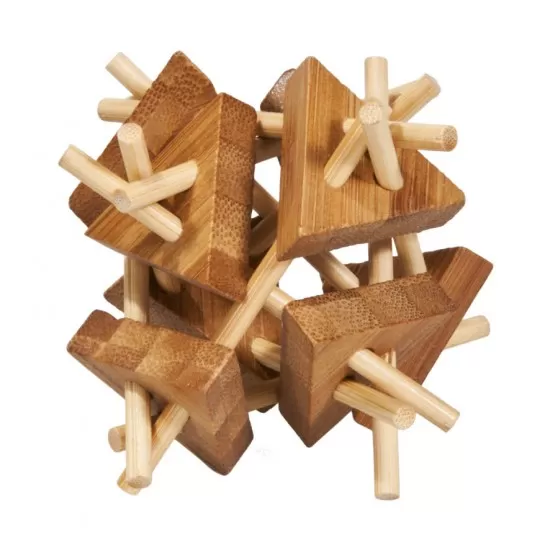Joc logic IQ din lemn bambus Sticks&Triangles Joc logic IQ din lemn bambus Sticks&Triangles