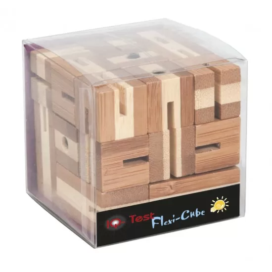 Joc logic puzzle 3D din bambus Flexi-Cub 4 Joc logic puzzle 3D din bambus Flexi-Cub 4