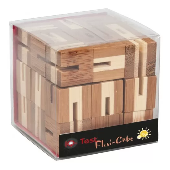 Joc logic puzzle 3D din bambus Flexi-Cub 2 Joc logic puzzle 3D din bambus Flexi-Cub 2