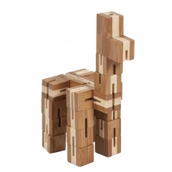 Joc logic puzzle 3D din bambus Flexi-Cub 2 Joc logic puzzle 3D din bambus Flexi-Cub 2
