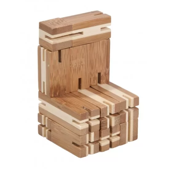 Joc logic puzzle 3D din bambus Flexi-cub 3 Joc logic puzzle 3D din bambus Flexi-cub 3