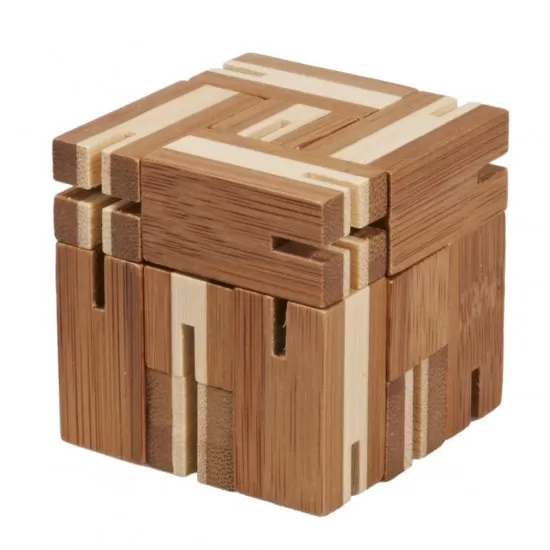Joc logic puzzle 3D din bambus Flexi-Cub 5 Joc logic puzzle 3D din bambus Flexi-Cub 5