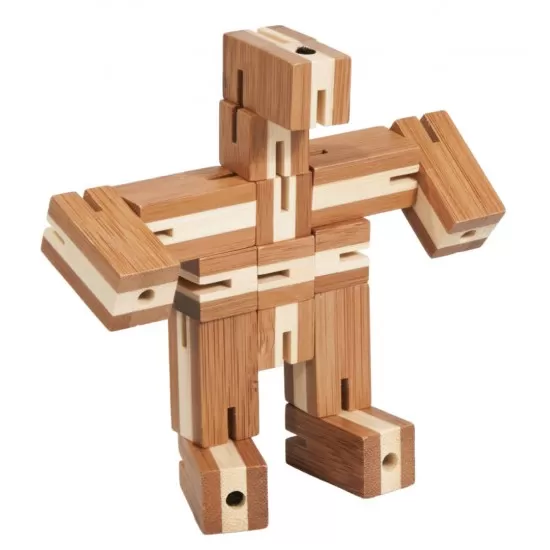Joc logic puzzle 3D din bambus Flexi-Cub 5 Joc logic puzzle 3D din bambus Flexi-Cub 5
