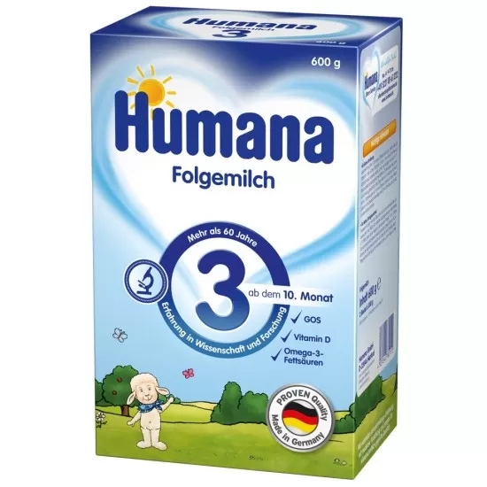 Lapte praf Humana 3 de la 10 luni 600 g Lapte praf Humana 3 de la 10 luni 600 g