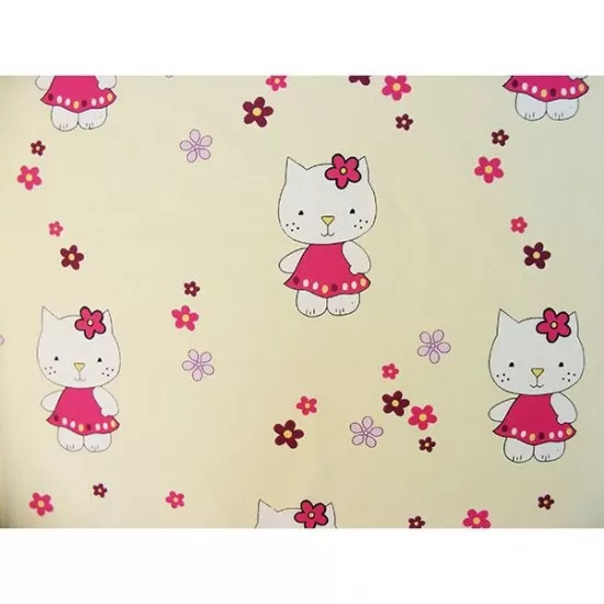 Lenjerie patut Hubners Kitty Floricele 4 piese Crem Lenjerie patut Hubners Kitty Floricele 4 piese Crem