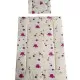 Lenjerie patut Hubners Kitty Floricele 4 piese Crem Lenjerie patut Hubners Kitty Floricele 4 piese Crem