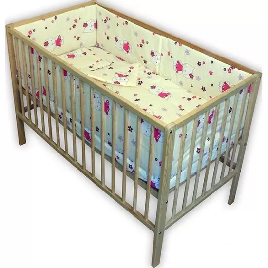 Lenjerie patut Hubners Kitty Floricele 5 piese Crem Lenjerie patut Hubners Kitty Floricele 5 piese Crem
