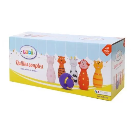 Set de popice Soft cu animalute - Ludi Set de popice Soft cu animalute - Ludi
