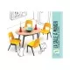 Mobila pentru casute papusi Djeco Dining Mobila pentru casute papusi Djeco Dining