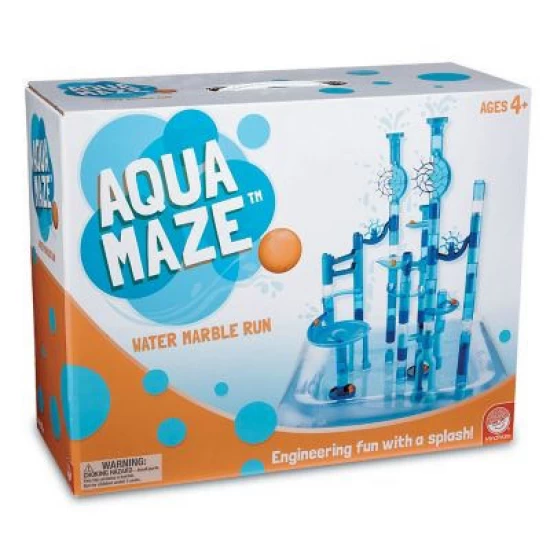 Joc de constructie Aqua Maze Twist traseu cu bile si apa 104 piese Joc de constructie Aqua Maze Twist traseu cu bile si apa 104 piese