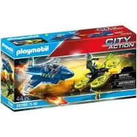 Playmobil City Action - Avionul politiei si hot cu drona