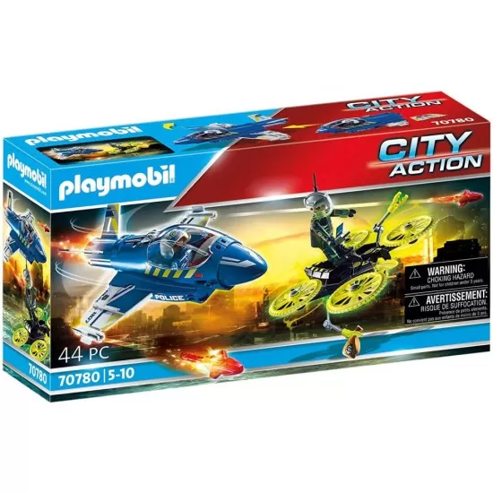 Playmobil City Action - Avionul politiei si hot cu drona Playmobil City Action - Avionul politiei si hot cu drona