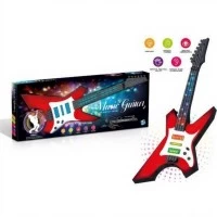 Chitara pentru copii cu sunete si lumini, rosu