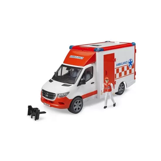 Ambulanta Mercedes Benz cu sofer si sirena Bruder