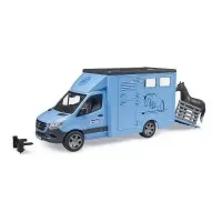 Transportor de animale Mercedes Benz cu un cal Bruder