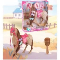 Jucarie calut maro cu sa si accesorii