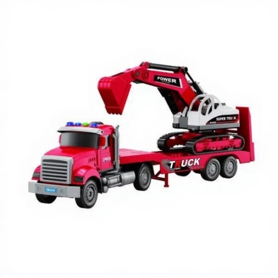 Camion american cu excavator, sunete si lumini