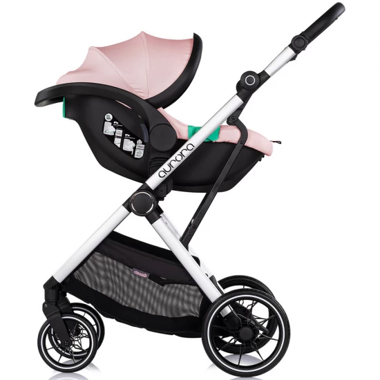Carucior copii 3 in 1 Chipolino Aurora Powder Pink