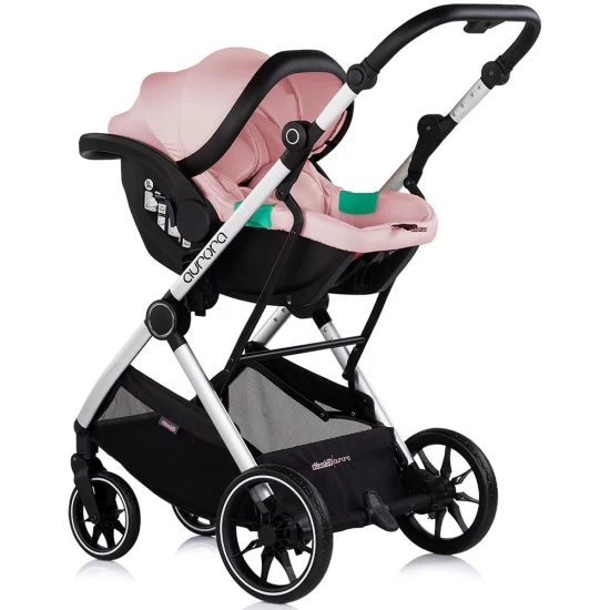 Carucior copii 3 in 1 Chipolino Aurora Powder Pink