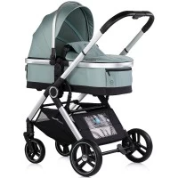Carucior copii 3 in 1 cu landou, cosulet auto si gentuta mamici Chipolino Euphoria Matcha