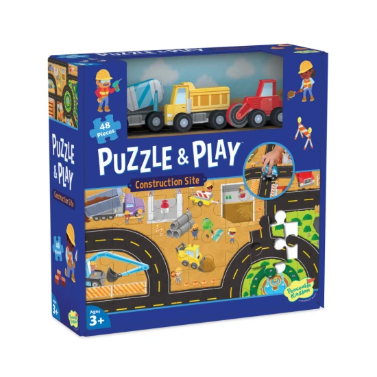 Joc 2 in 1 Puzzle and Play, Pe santier, 48 piese Joc 2 in 1 Puzzle and Play, Pe santier, 48 piese