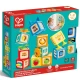 Set 10 cuburi educative din lemn cu cifre Hape