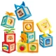 Set 10 cuburi educative din lemn cu cifre Hape
