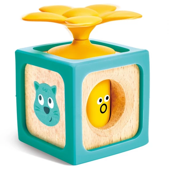 Set 10 cuburi educative din lemn cu cifre Hape