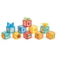 Set 10 cuburi educative din lemn cu cifre Hape