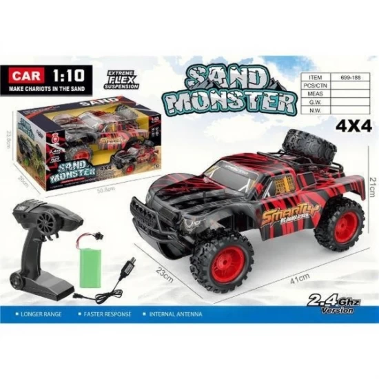 Masina de teren cu telecomanda, baterie litiu, Sand Monster, scara 1:10