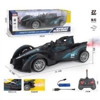 Masina cu telecomanda, 4 functii, efect fum, USB, 22 cm