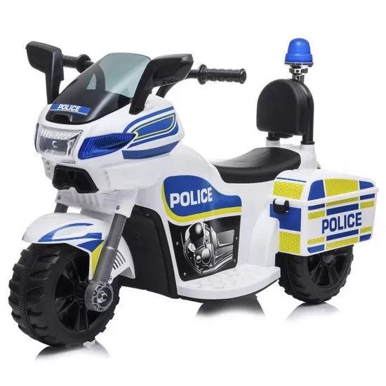 Motocicleta electrica pentru copii Chipolino Police White