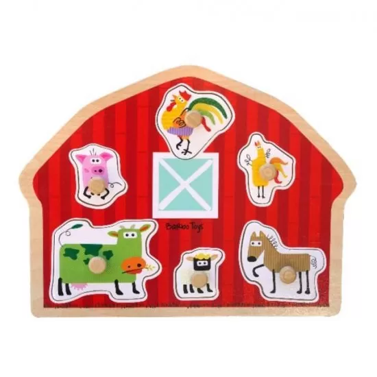Puzzle din lemn 6 piese - Casuta animalutelor Puzzle din lemn 6 piese - Casuta animalutelor
