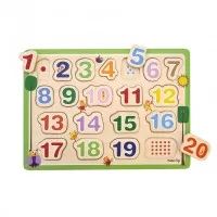 Puzzle din lemn  - Numar de la 1 - 20