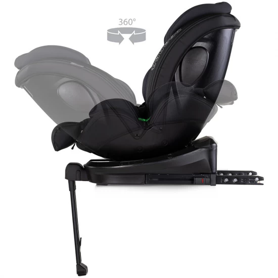 Scaun auto Chipolino Hypnotic Plus I-Size 40-150 cm cu sistem Isofix si sezut rotativ Charcoal