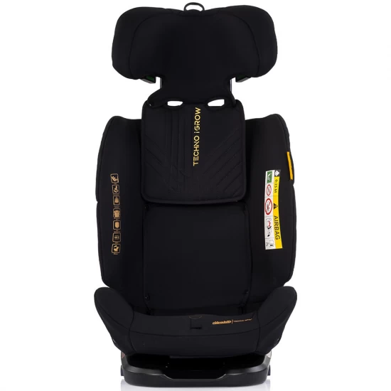 Scaun auto Chipolino Techno iGrow I-Size 40-150 cm cu sistem Isofix si sezut rotativ Noir