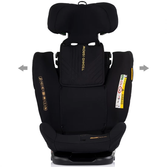 Scaun auto Chipolino Techno iGrow I-Size 40-150 cm cu sistem Isofix si sezut rotativ Noir