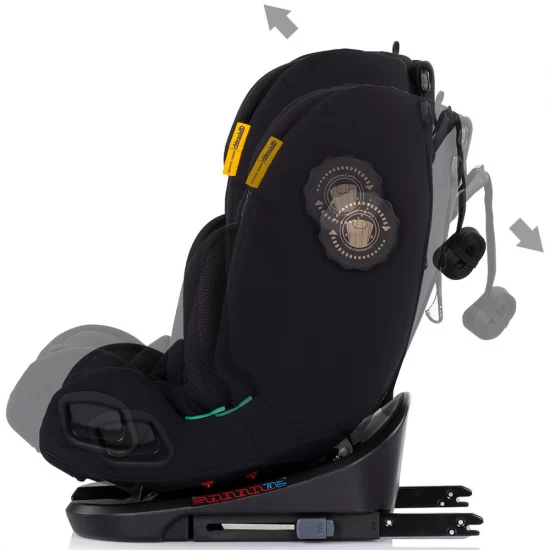 Scaun auto Chipolino Techno iGrow I-Size 40-150 cm cu sistem Isofix si sezut rotativ Noir