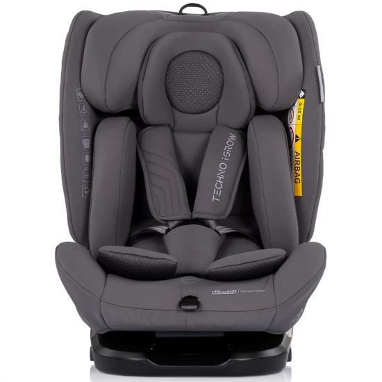 Scaun auto Chipolino Techno iGrow I-Size 40-150 cm cu sistem Isofix si sezut rotativ Charcoal