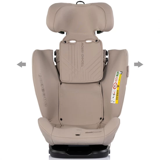 Scaun auto Chipolino Techno iGrow I-Size 40-150 cm cu sistem Isofix si sezut rotativ Latte