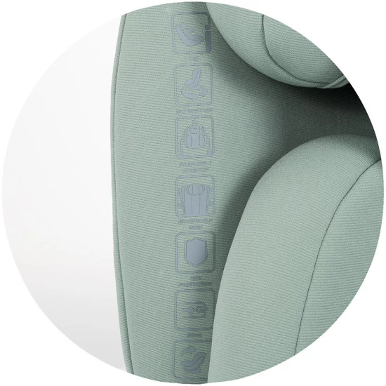 Scaun auto Chipolino Techno iGrow I-Size 40-150 cm cu sistem Isofix si sezut rotativ Matcha