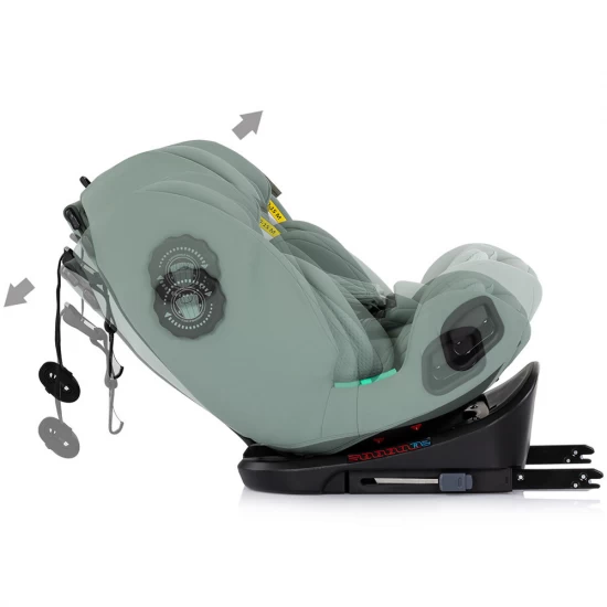 Scaun auto Chipolino Techno iGrow I-Size 40-150 cm cu sistem Isofix si sezut rotativ Matcha